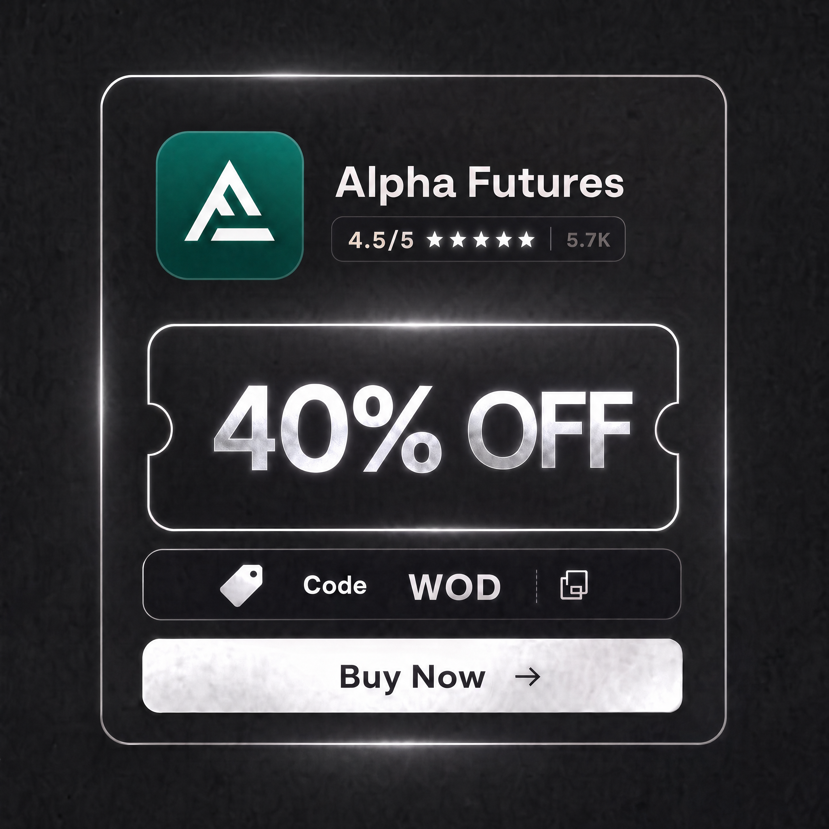 Alpha Futures — discount with code WOD